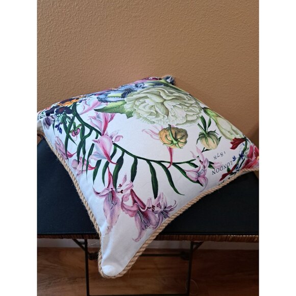 Michael Designs Works Floral Botanical Decorative Throw Pillow 18" X 18" - Picture 4 of 6